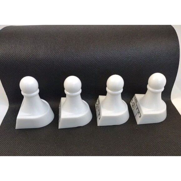 Chess Teacher Replacement White Pawn Chess Game Pieces lot of Four Pavilion 1992 - Picture 5 of 8